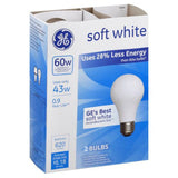 GE Soft White 43-Watt, Light Bulb 2 ea (1 Pack)