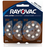 Rayovac Hearing Aid Batteries Size 312 24 ea (1 Pack)