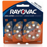 Rayovac Size 13 Hearing Aid Batteries 24 ea (1 Pack)