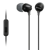 Sony Fashion Earbud Headphones with Mic, Black 1 ea (1 Pack)