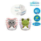 Dr Brown's Pacifiers (0-6+) Cat and Frog