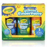 Crayola Washable Bright Fingerpaint, Secondary Colors 3 ea (1 Pack)