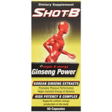 Shot B Ginseng Power Dietary Supplement Capsules 50 ea (1 Pack)