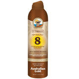 Australian Gold Continuous Spray Sunscreen with Instant Bronzer SPF 8 6 oz (1 Pack)