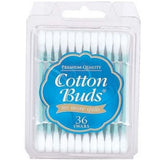 Cotton Buds Travel Size Premium Cotton Swabs Color May Vary 36 ea (1 Pack)