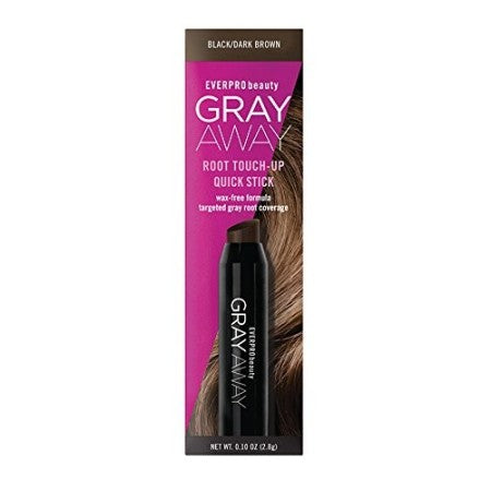 Everpro Gray Away Root Touchup Quick Stick Black/Dark Brown  0.10 oz (1 Pack)