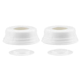 Ameda Breast Milk Storage Bottle Locking Ring and Disc Replacement Parts, White 2 Count  1 ea (1 Pack)