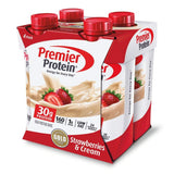 Premier Protein Strawberries & Cream High Protein Shake, 11 Fl Oz 4 ct (1 Pack)