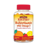 Nature's Maid Kids First Multivitamin with Omega-3 Gummies, Strawberry, Lemon & Orange,  70 ea (1 Pack)