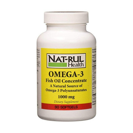 Nat-Rul Omega-3 Fish Oil Dietary Supplements,  90 ea (1 Pack)