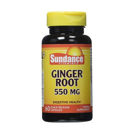 Sundance Vitamins  Ginger Root 550 mg Tablets,  60  ea (1 Pack)