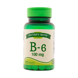 Nature's Truth Vitamin B-6 100 mg Tablets, 100 ea (1 Pack)