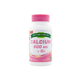 Nature's Truth Calcium 600 mg Plus Vitamin D3 Tablets, 60 ea (1 Pack)