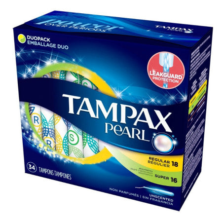 Tampax Pearl Duo Pack Tampons  34 ea (1 Pack)