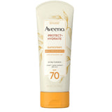 Aveeno Protect + Hydrate Moisturizing Sunscreen Lotion with Broad Spectrum SPF 70 & Antioxidant Oat, Oil-Free, Sweat- & Water-Resistant 7  oz (1 Pack)