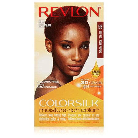 Revlon ColorSilk Moisture-Rich Hair Color, [56] Deep Red 1 Application (1 Pack)