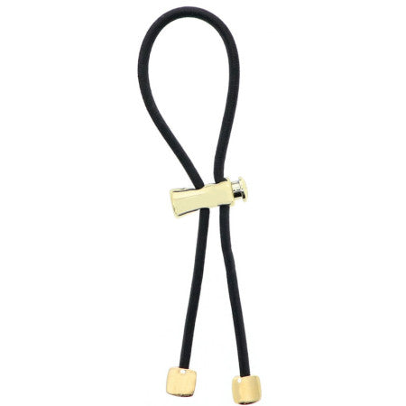 Pulleez Sliding Ponytail Holder, Gold Nugget Charms, Black Elastic 1 ea (1 Pack)