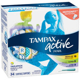 Tampax Pearl Active Triplepack Tampons 34 ea (1 Pack)