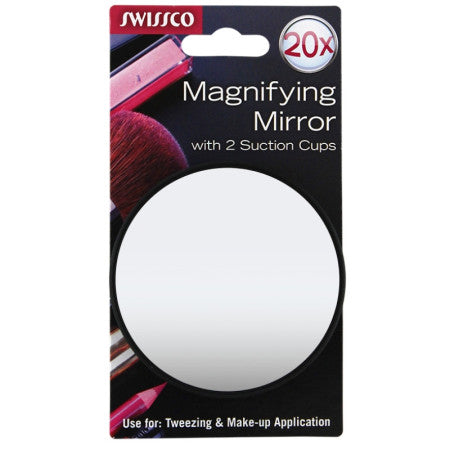 Swissco 20X Magnifying Mirror w. 2 Suction Cups 1 ea (1 Pack)