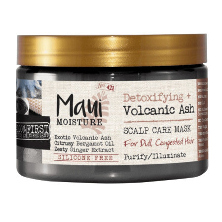 Maui Moisture Detoxifying + Volcanic Ash Scalp Care Mask For Dull And Congested Hair  12 oz (1 Pack)
