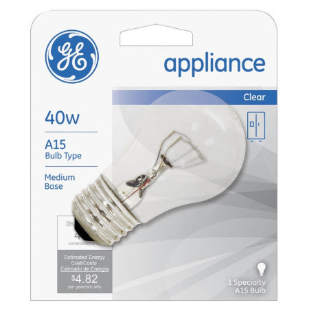General Electric Appliances 40W, 15 Amp Bulb 1 ea (1 Pack)