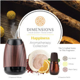 Dimensions Aromatherapy Happiness Collection Fragrance Diffuser&3 Refills for up to 4 Months of Brilliant Fragrance 1 ea (1 Pack)