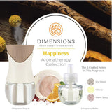 Dimensions Aromatherapy Happiness Collection Fragrance Plug-in&3 Refills for up to 4 Months of Brilliant Fragrance 1 ea (1 Pack)