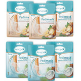 Amope Pedimask Foot Sock Mask 6-Pack (6 Packs x 1 Pair), Coconut Oil Essence, 3 Pairs and Macadamia Oil Essence, 3 Pairs  1 ea (1 Pack)