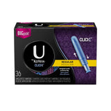 U By Kotex Click Regular Absorbency Tampons, Plastic, 36 ea (1 Pack)