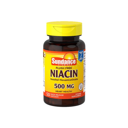 Sundance Vitamins Flush Free Niacin 500 mg,  50 ea (1 Pack)