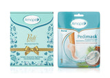 Amope Pedi Perfect Electronic Foot File Value Set-1 Amope rollerhead, & Amope Pedimask Foot Sock Mask,1 Pair per pack, Coconut Oil Essence (1 Pack)