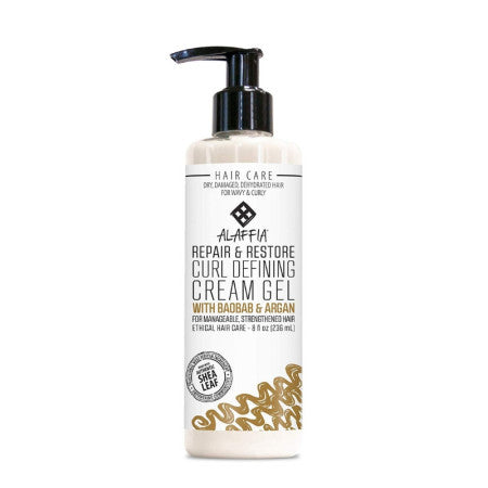 Alaffia Repair & Restore Curl Defining Cream Gel, 8 oz (1 Pack)