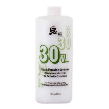 Superstar Stabilized Cream Peroxide Developer 30V HC, 32 oz  (1 Pack)