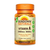 Sundown Naturals Vitamin A 2400 mcg, 100 ea (1 Pack)