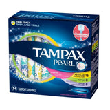 Tampax Pearl TriplePack Tampons, Lite/Regular/Super, Plastic, 34 ea  (1 Pack)