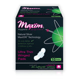 Maxim Natural Wing Ultra Thin Winged Pads, 10 ea (1 Pack)