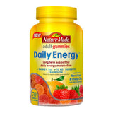 Nature Made Daily Energy Gummies, Berry Burst & Orange Zing, 70 ea  (1 Pack)