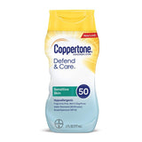 Coppertone Defend & Care Sensitive Skin Sunscreen Lotion SPF 50, 6 oz  (1 Pack)