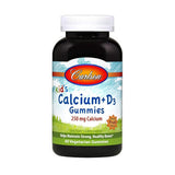 Carlson Labs Kid's Calcium + D3 Gummies, Cherry, Orange, Strawberry, 60 ea  (1 Pack)