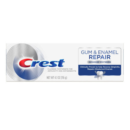 Crest Gum & Enamel Repair Toothpaste for Gum Care Advanced Whitening, 4.1 oz  (1 Pack)
