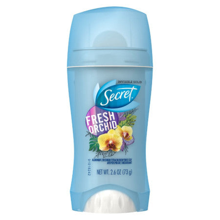 Secret Invisible Solid Deodorant, Fresh Orchid, 2.6 oz  (1 Pack)