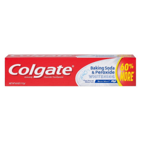 Colgate Baking Soda and Peroxide Whitening Toothpaste, 4 oz  (1 Pack)