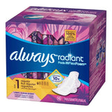 Always Radiant Infinity Pads With Wings Regular Light Clean Scent, 15 ea (1 Pack)