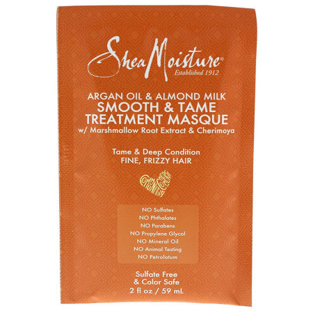 Shea Moisture Argan Oil & Almond Milk Smooth & Tame Treatment Masque, 2 oz (1 Pack)