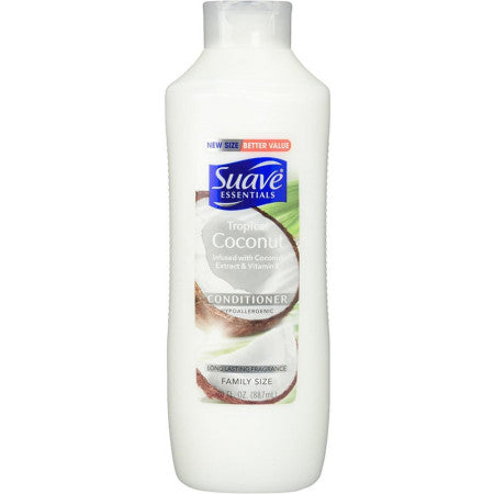 Suave Essentials Tropical Coconut Conditioner,  30 oz (1 Pack)