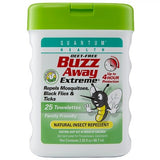 Quantum Buzz Away Extreme Natural Insect Repellent Towelettes 25 ea (1 Pack)