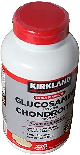 Kirkland Signature Extra Strength Glucosamine 1500mg/Chondroitin 1200mg Sulfate 220 Tablets (Pack of 2)