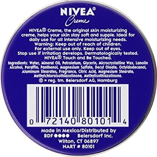 Nivea Creme 1 oz tin Pack 6