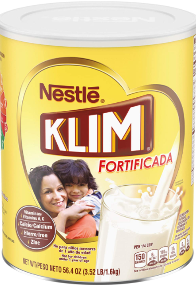 Nestle KLIM Fortificada Dry Whole Milk Powder 3.52 LB