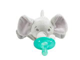 Philips Avent Soothie Snuggle Pacifier Holder with Detachable Pacifier, Elephant, 0m+